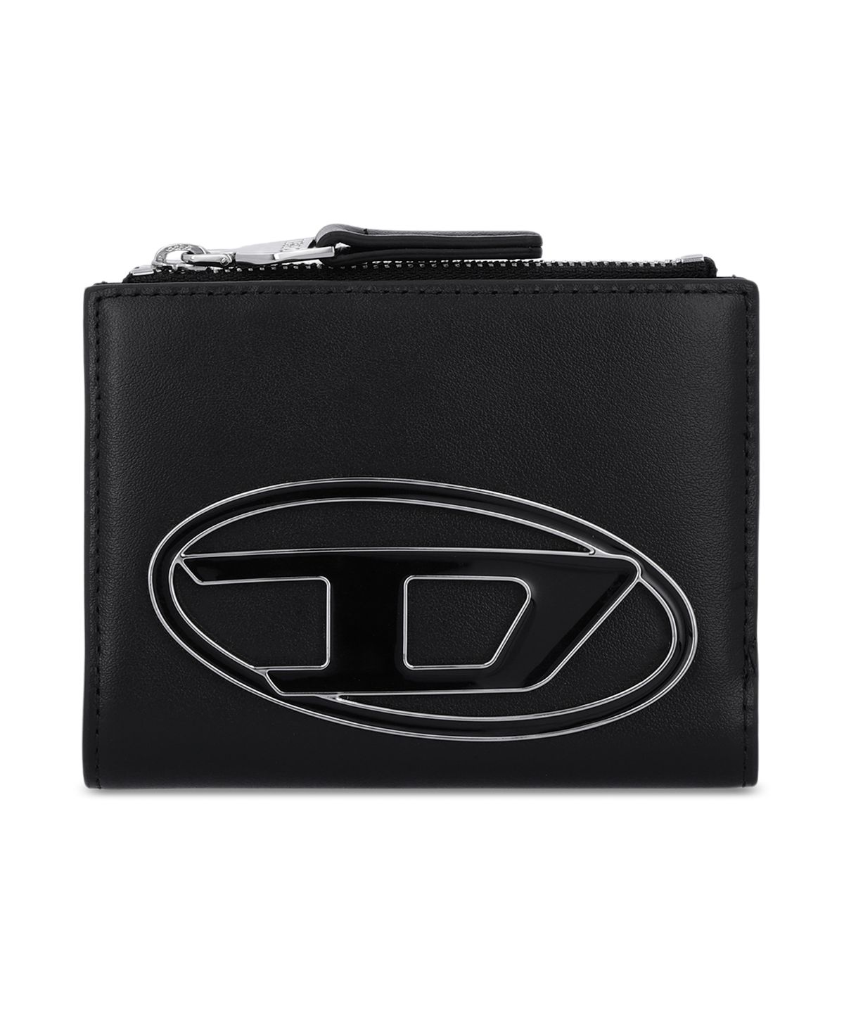 디젤(DIESEL) 1DR 바이폴드 지퍼 반지갑 - 블랙 / X09888PR818T8013