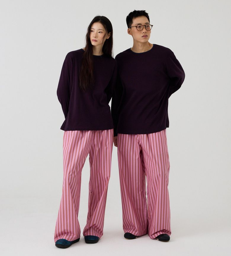 RE&PK 트윈 홈웨어 파자마 셋업_버건디&핑크 2Sizes