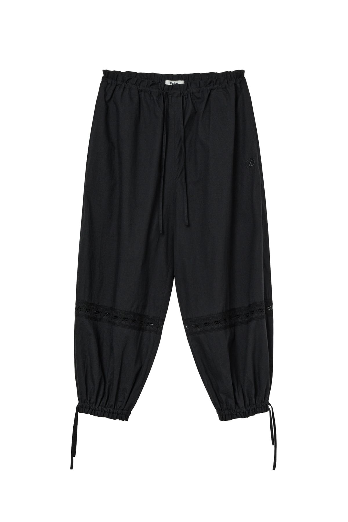 다이닛(DEINET) LACE DETAILED BALLOON PANTS IN BLACK