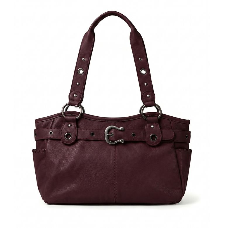 Velor Bag - Burgundy