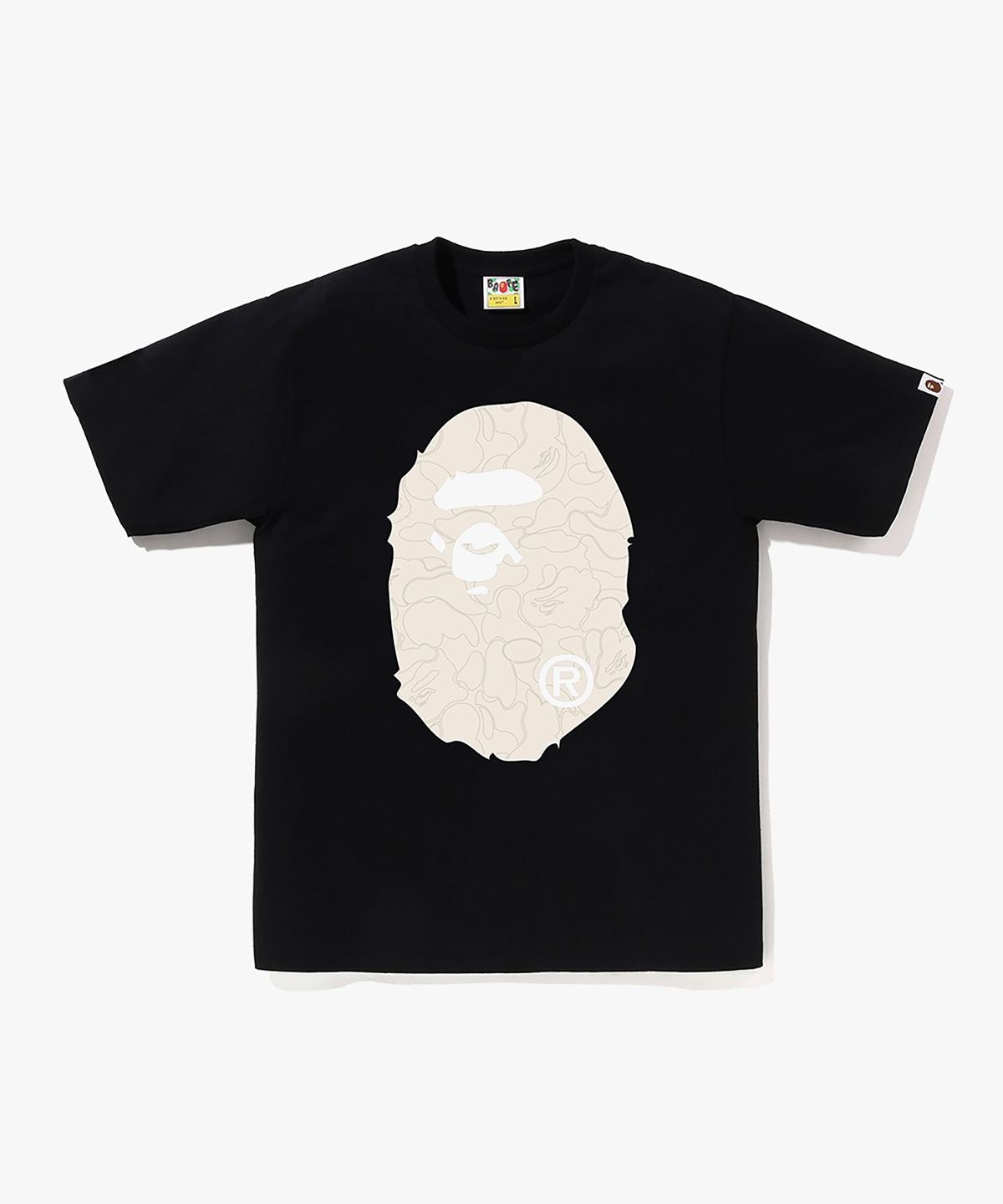 베이프(BAPE) 라인 카모 빅 에이프 헤드 티셔츠(M) BLACK