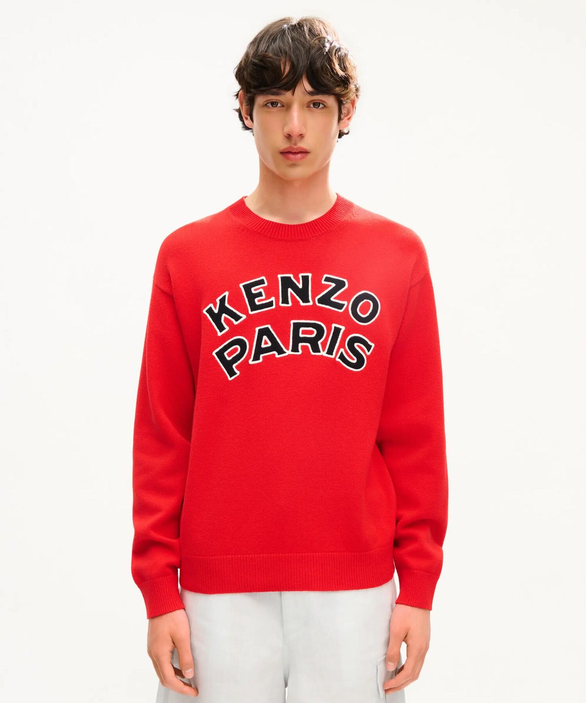 겐조(KENZO) 남성 프리 컬렉션 RWS 겐조 파리 엠블럼 점퍼 니트_K263AMK103RDX