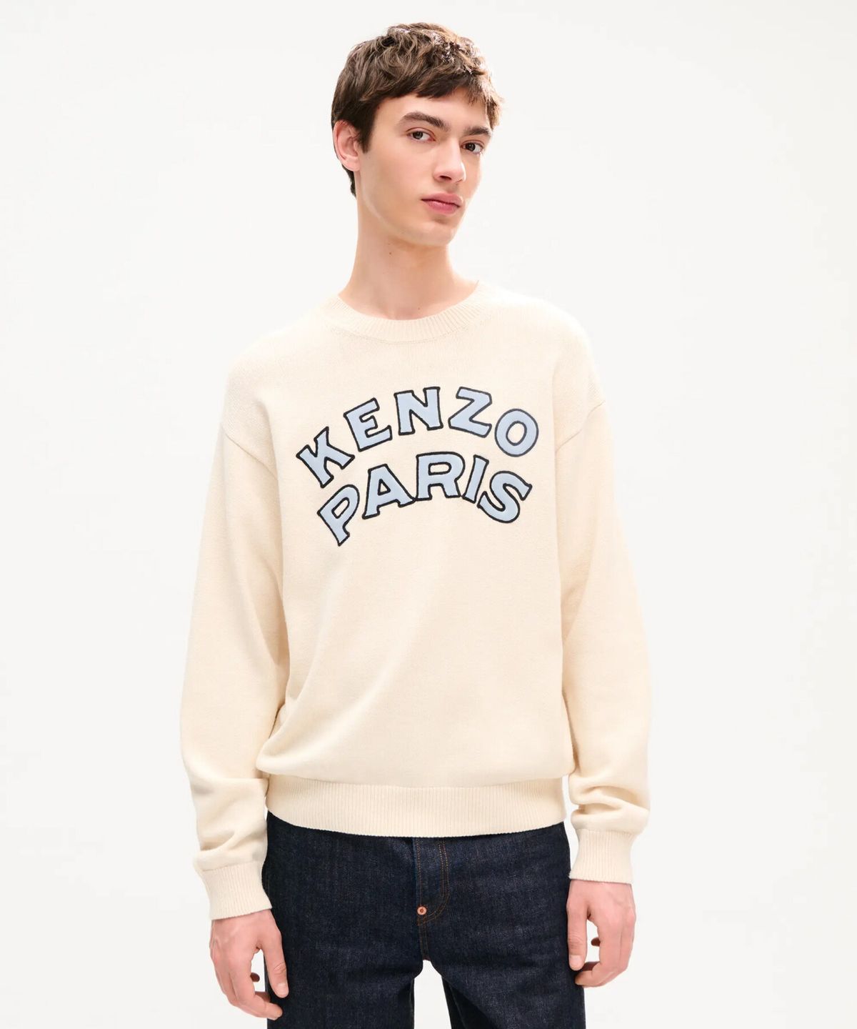 겐조(KENZO) 남성 프리 컬렉션 RWS 겐조 파리 엠블럼 점퍼 니트_K263AMK102WHX