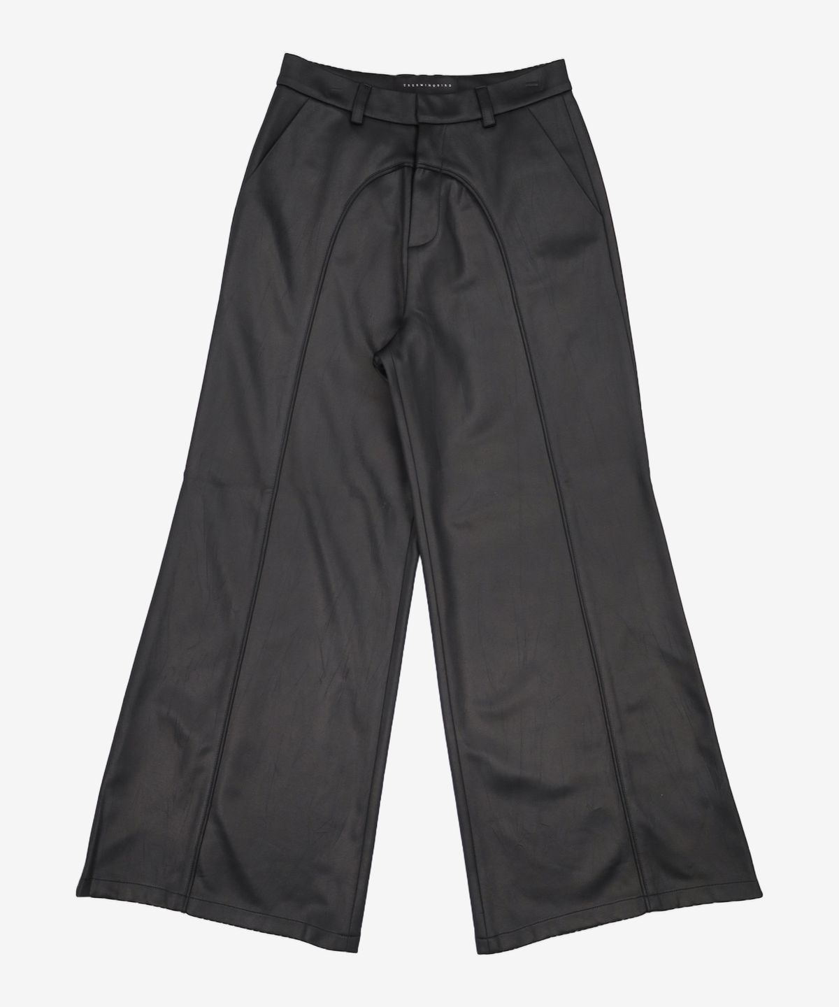 트리밍버드(TREEMINGBIRD) Suede Piping Classic Set-up Pants [ Charcoal ] 1