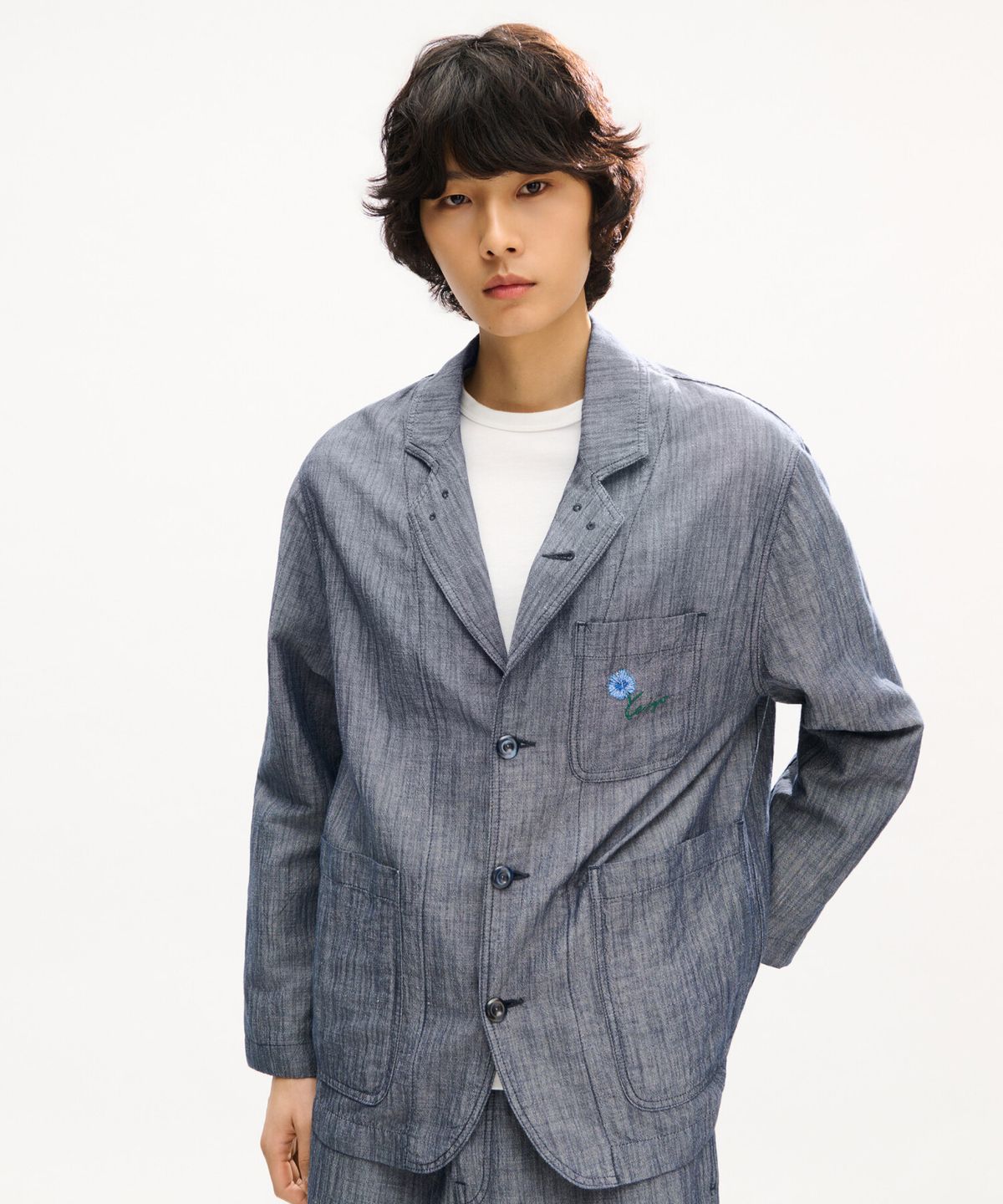 겐조(KENZO) 남성 겐조 튤립 워크웨어 자켓_K263AMJU01DBX
