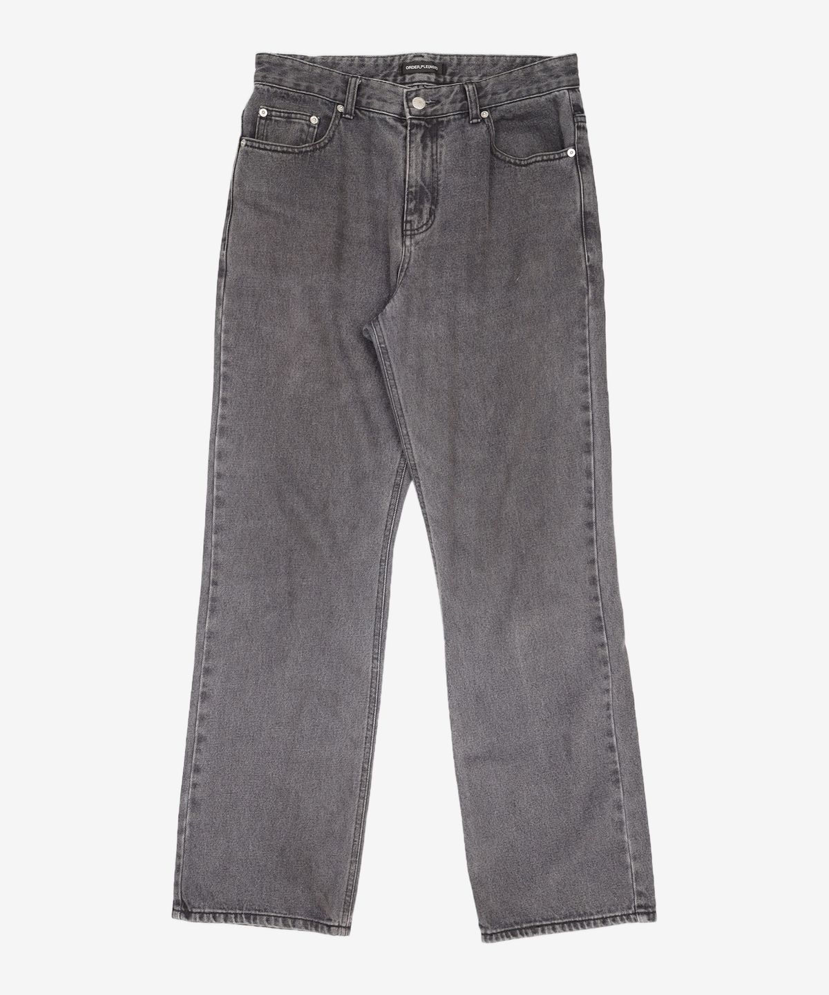 오더아카이브(ORDER ARCHIVE) Minimal wide jeans - 워시드 블랙진 30