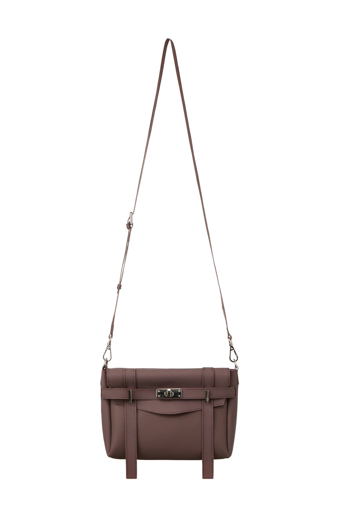 MUSINSA公式 | DEINET JELLY POINT CROSS BAG IN BROWN