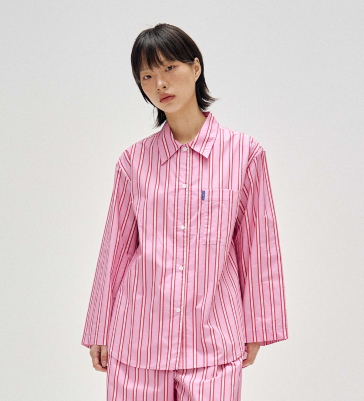 핀카(FINCA) PK105 클래식 셔츠_플럼 핑크 스트라이프 2SIZES