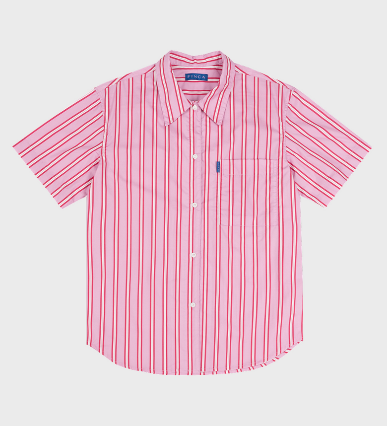 PK105 클래식 반셔츠_플럼 핑크 스트라이프 2SIZES