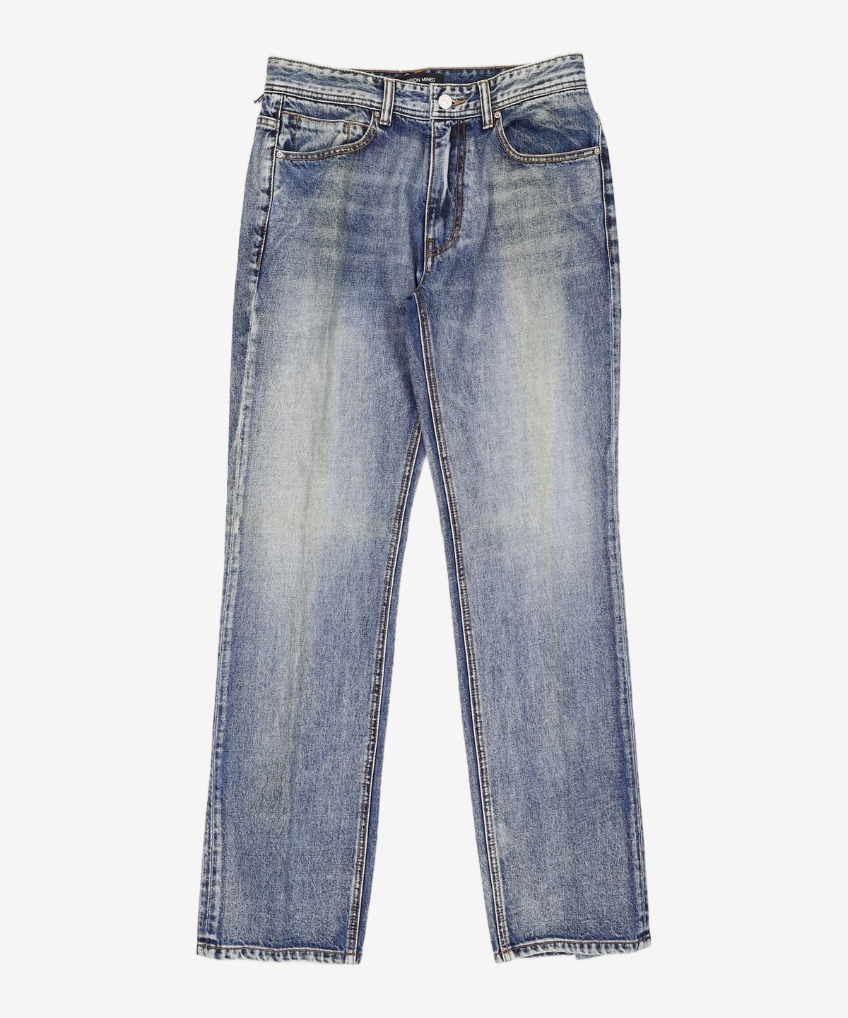 메종미네드(MAISON MINED) SNAP BACK SLIT STRAIGHT JEAN INDIGO 46