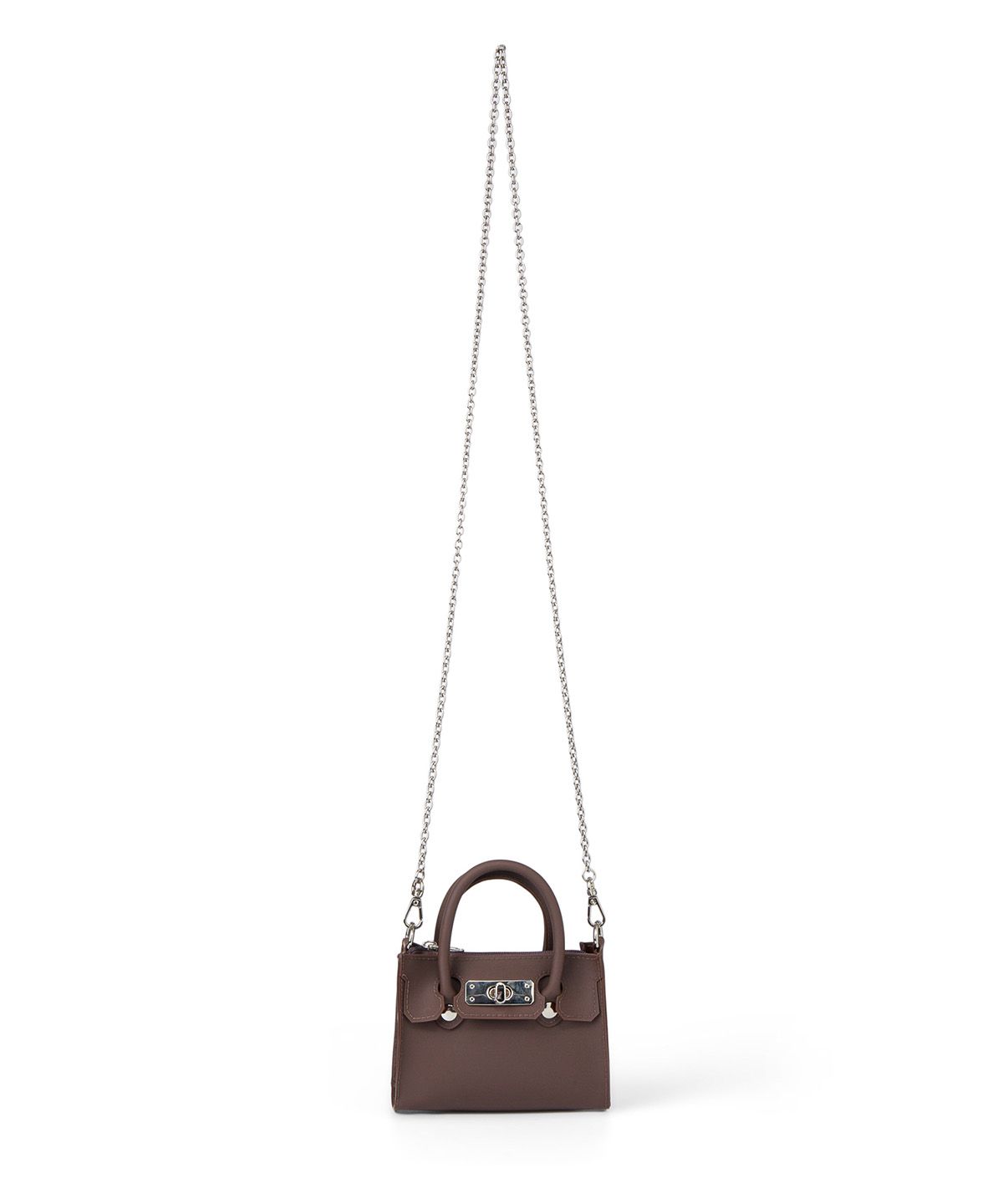 다이닛(DEINET) JELLY CHAIN MINI BAG IN BROWN