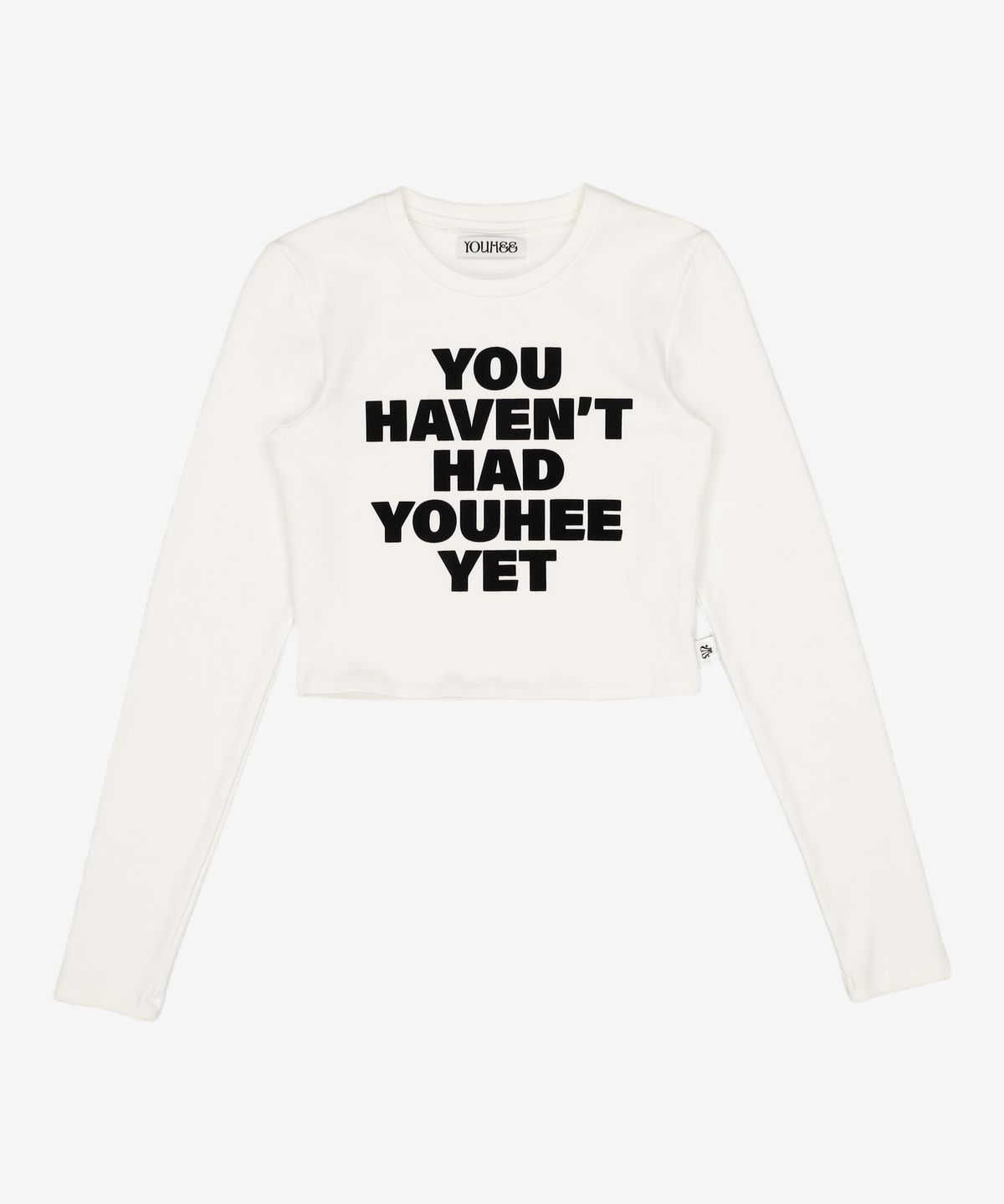 유희(YOUHEE) YOUHEE LETTERING LONG SLEEVE WHITE FREE