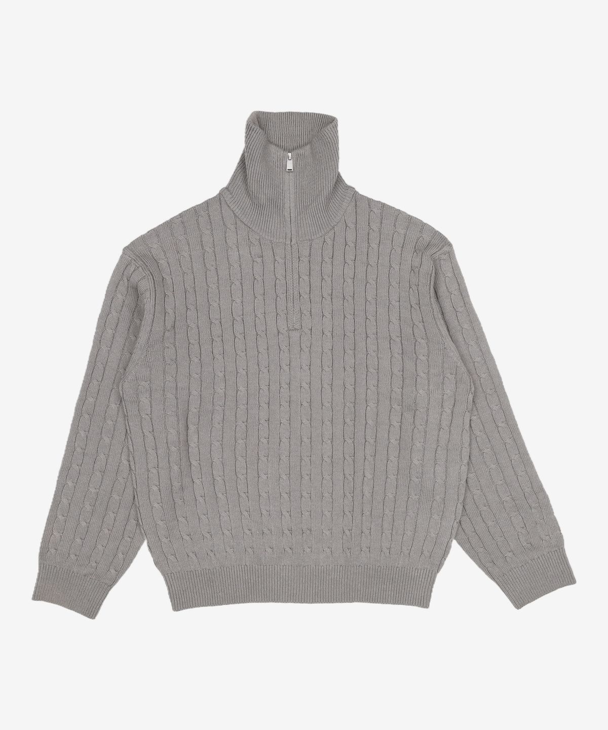 키뮤어(KIIMUIR) 워셔블 케이블니트 하프집업_6 COLOR XL