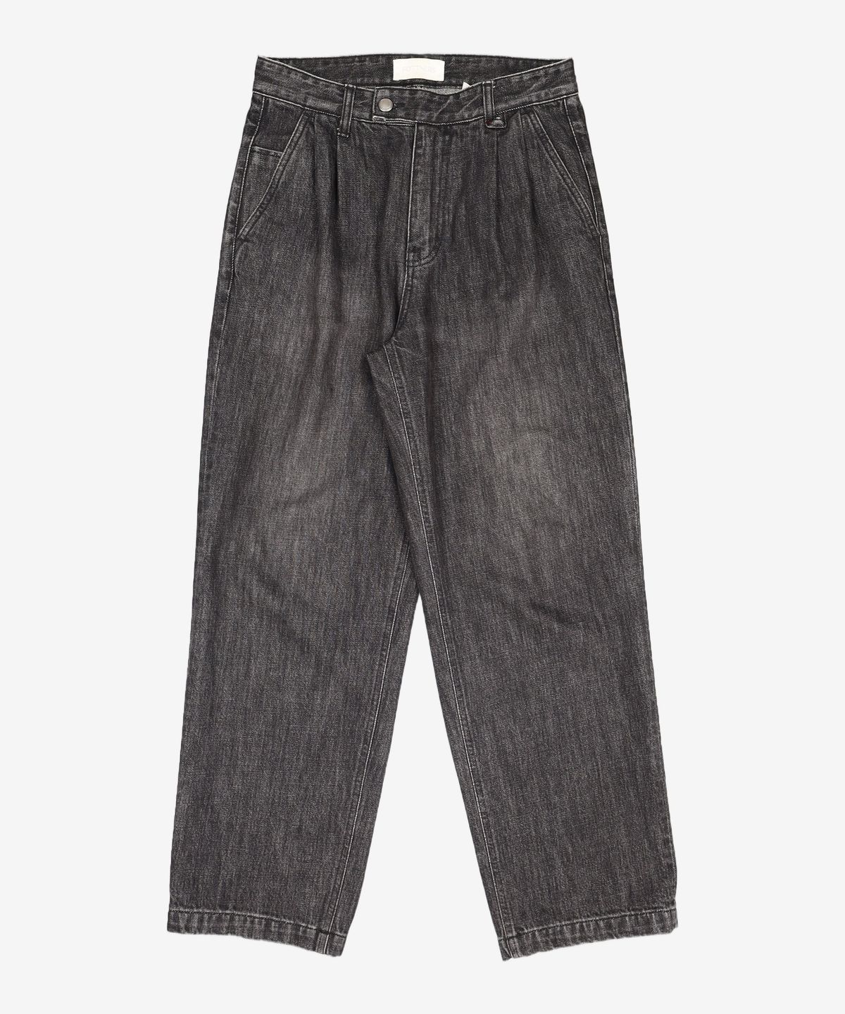포트너스(FOTTNERS) Two Tuck Straight Black Jeans S