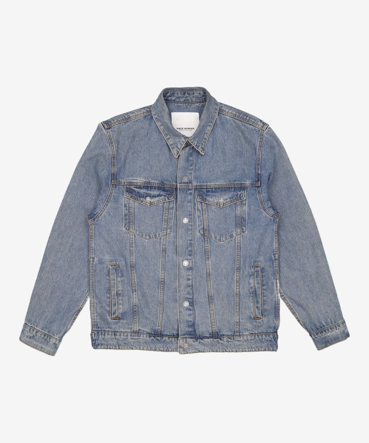 피스워커(PIECE WORKER) Denim Armor 595 - Medium Blue / Semi Over L
