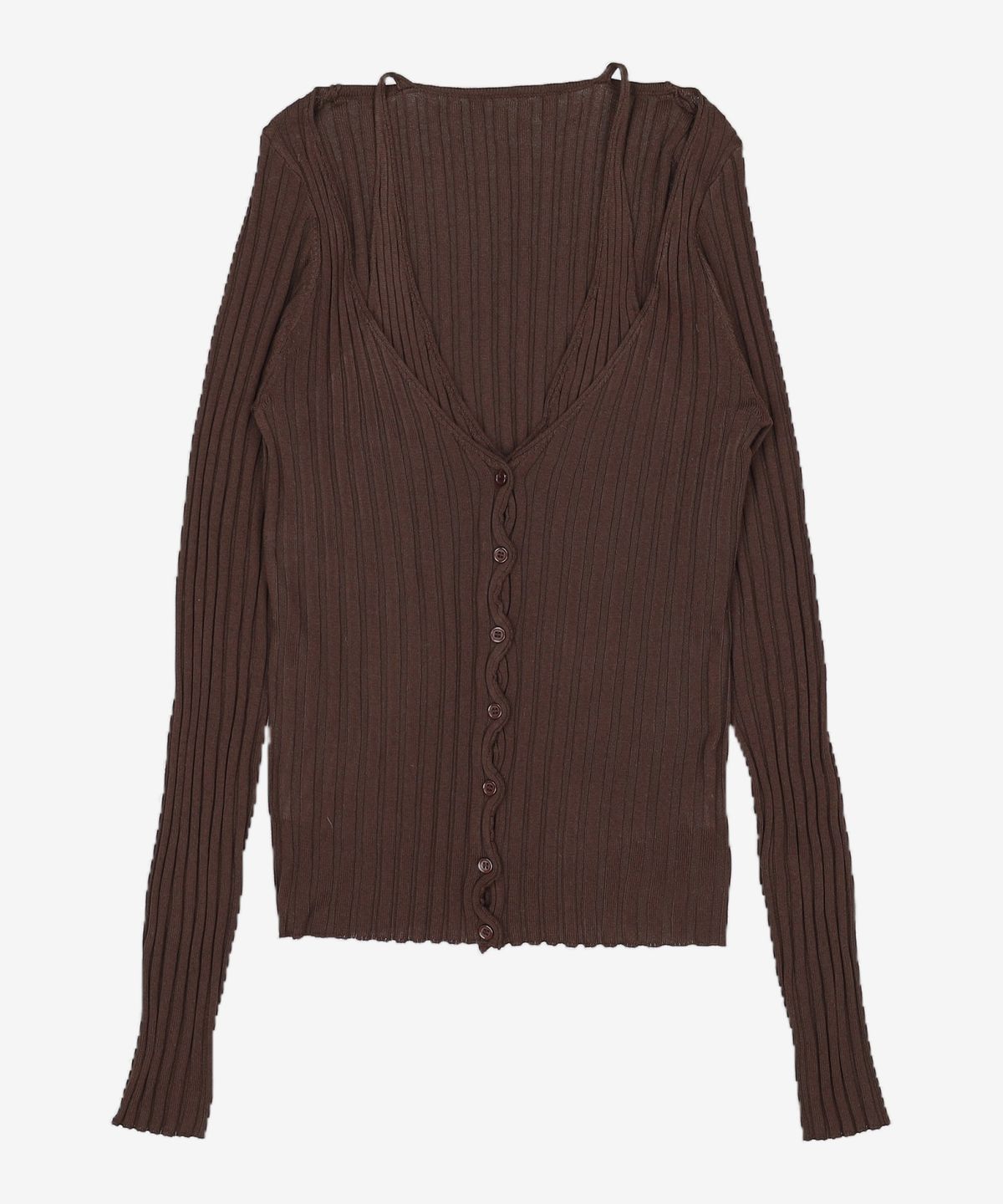 미쏘(MIXXO) 골지레이어드가디건RECKF93SS_MIWCKF93QS M