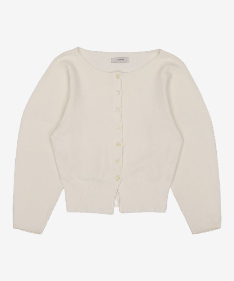 WHOLEGARMENT ROUNDED CARDIGAN_IVORY 0