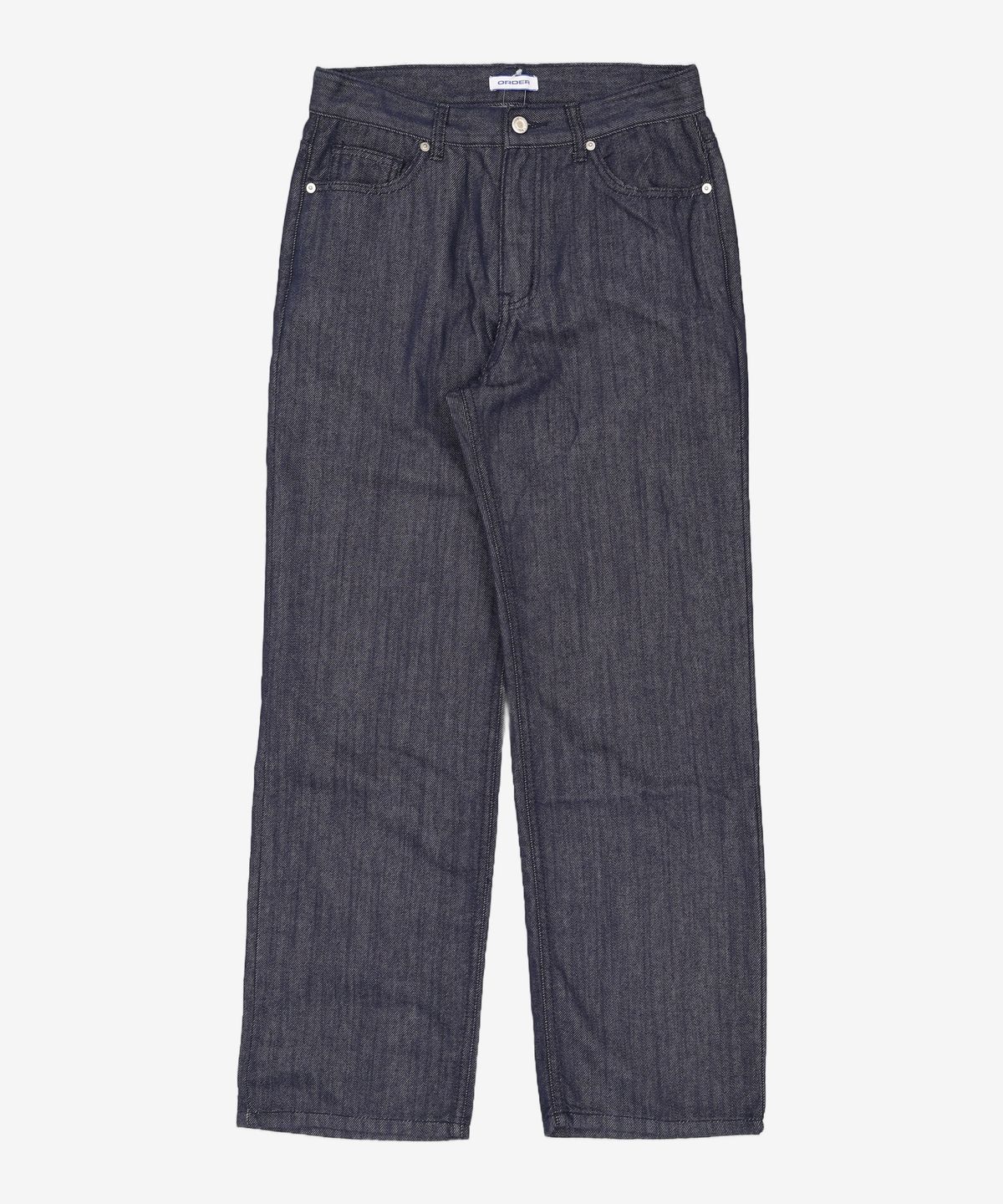 오더아카이브(ORDER ARCHIVE) Minimal wide jeans - 논페이드 로우인디고 28