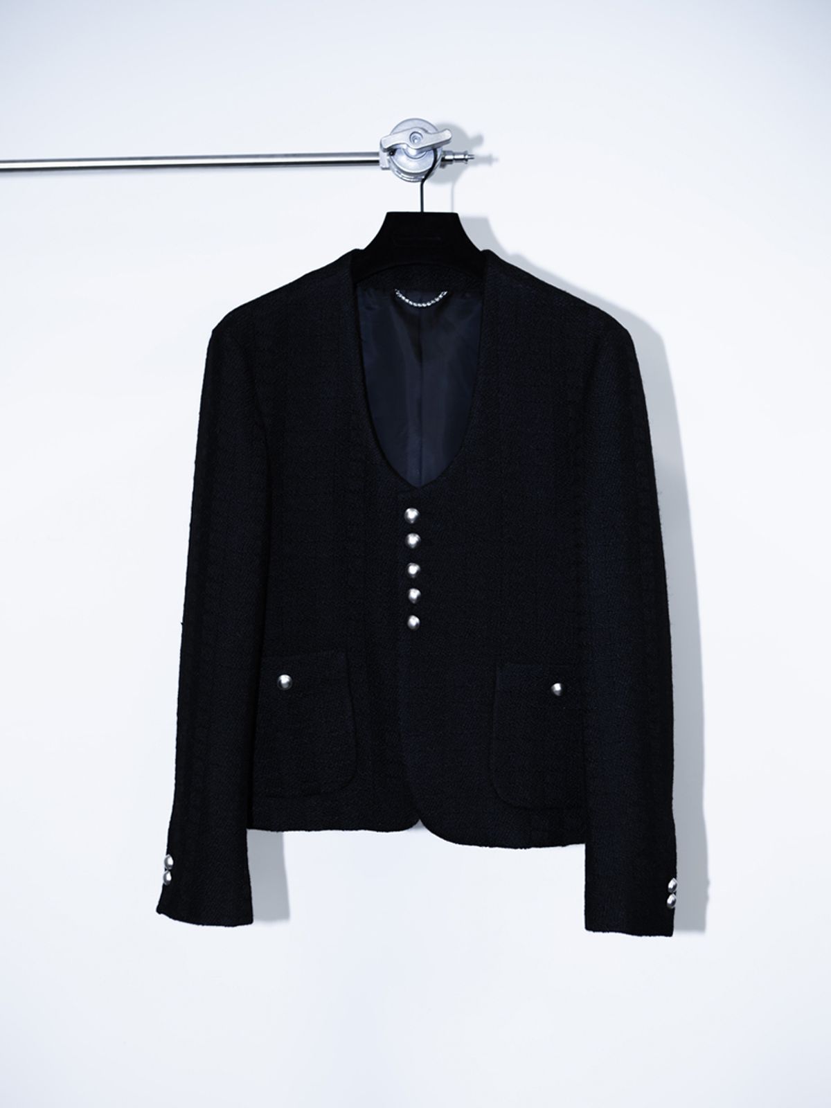 고저(GOZER) 데콜테(Décolleté) TWEED JACKET_BLACK