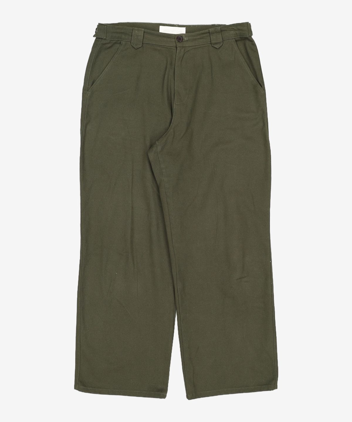 세컨모놀로그(SECONDMONO) Semi Wide Twill Cotton Chino Pants [KHAKI]_SEPT051KHAKI 32