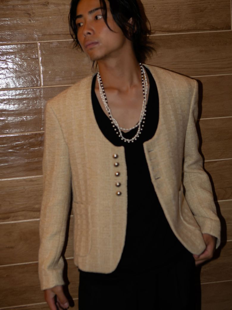 데콜테(Décolleté) TWEED JACKET_LIGHT BEIGE