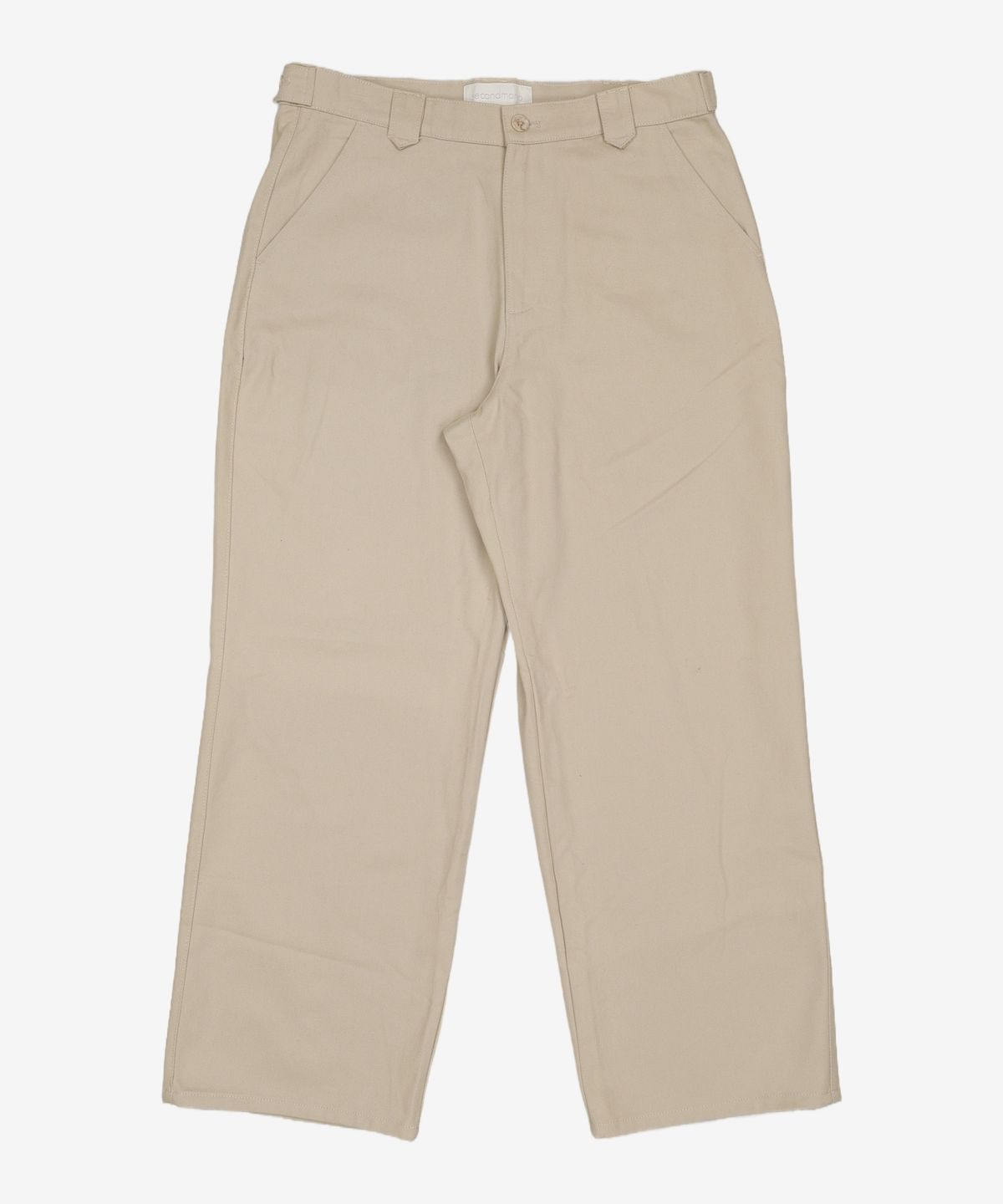 세컨모놀로그(SECONDMONO) Semi Wide Twill Cotton Chino Pants [BEIGE]_SEPT051BEIGE 32