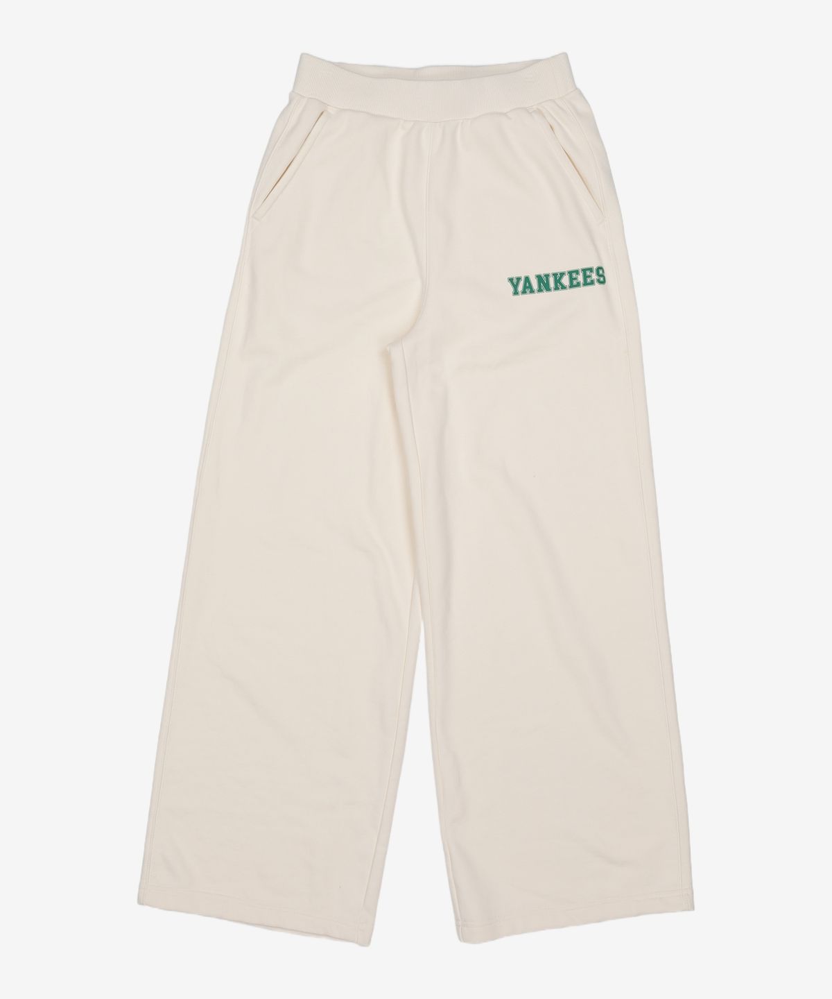 엠엘비(MLB) 여성 바시티 로고 와이드팬츠 NY (Cream) XS