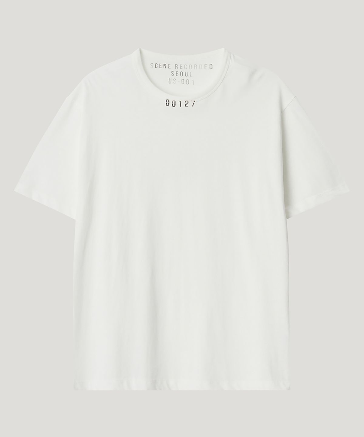 우네씬(UUNE SCENE) Unisex Record No.001 T-Shirt_Ivory