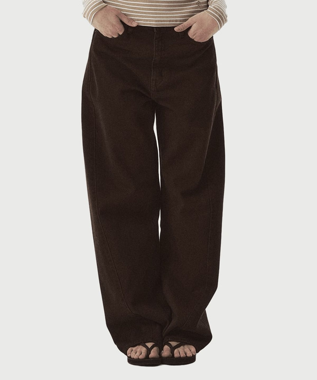 후아유(WHO.A.U) Barrel Fit Cotton Twill Pants(F) / WHTAG3831F