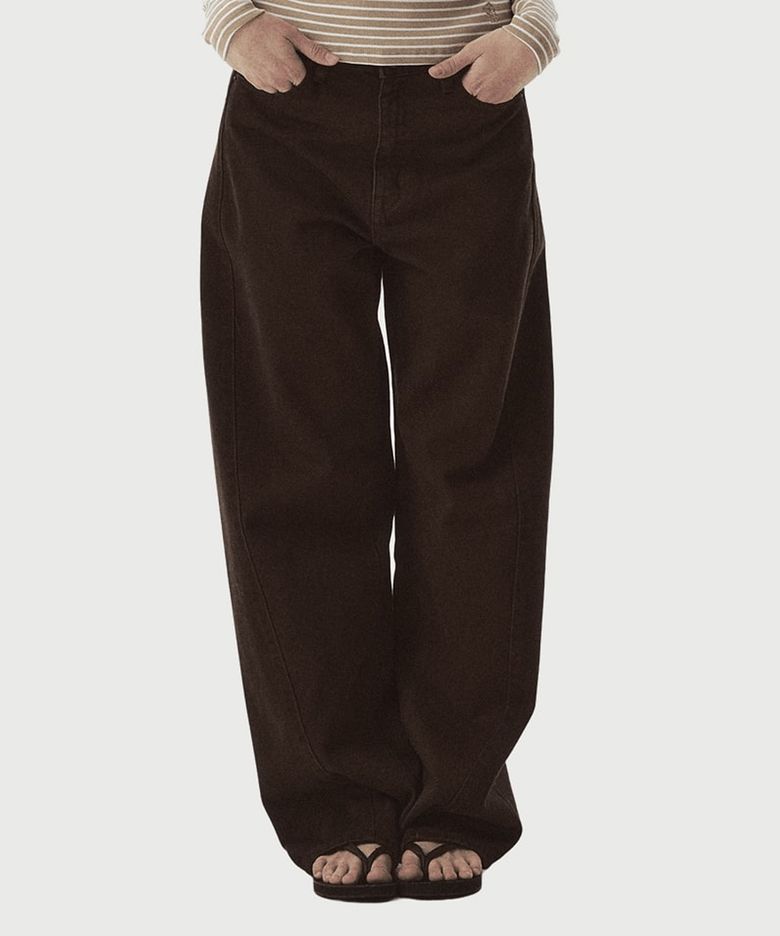Barrel Fit Cotton Twill Pants(F) / WHTAG3831F