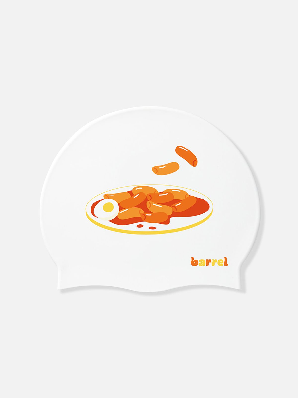 배럴(BARREL) 떡볶이 실리콘 스윔 캡 화이트 (B6SUASC111WHT)