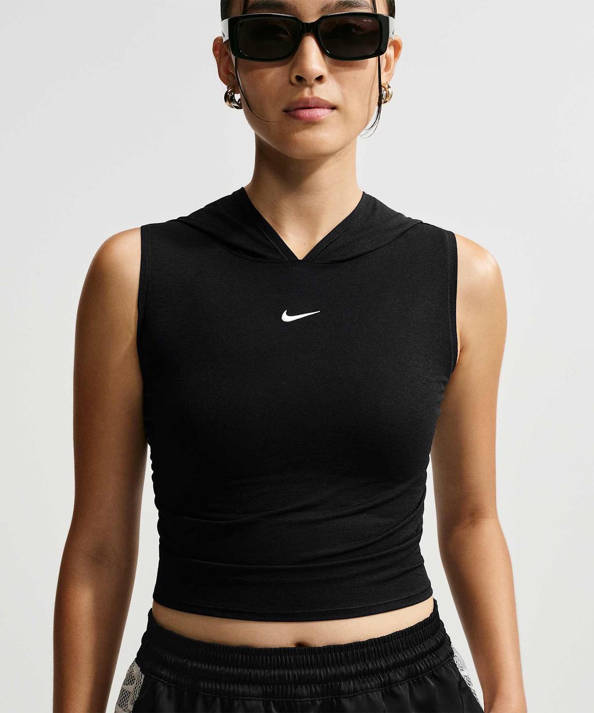 나이키(NIKE) 스포츠웨어 슬림 후드 탱크 탑 W - 블랙:세일 / IV5030-010