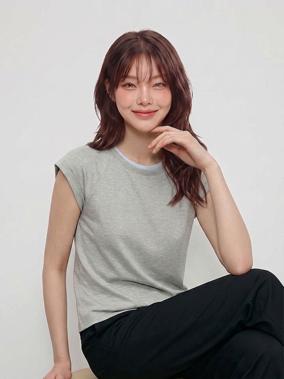 행텐(HANGTEN) 여성 베이비핏 슬리브리스 티셔츠_055(10580-131-619-69)
