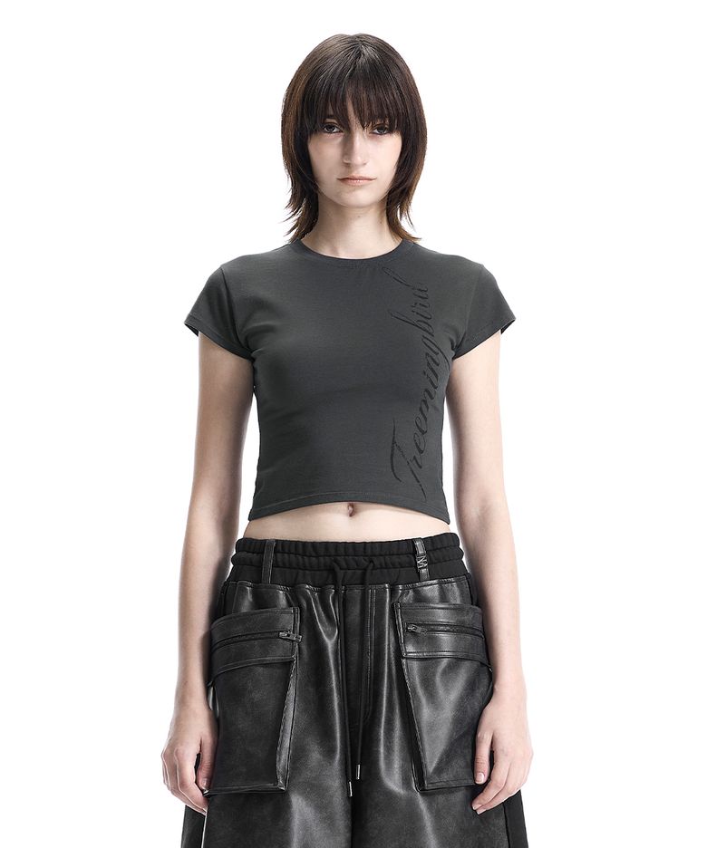 Script Logo Baby-Fit T-Shirt [ Charcoal ]