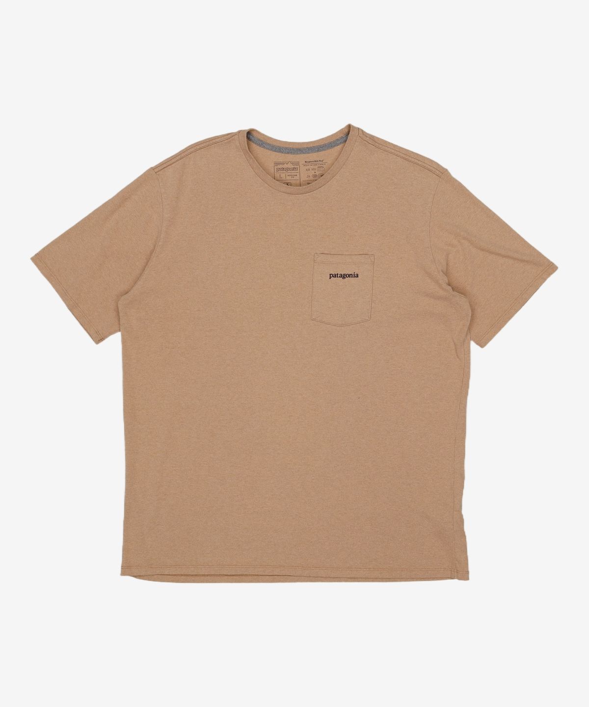 파타고니아(PATAGONIA) 라인 로고 릿지 리스판서빌리 포켓 반팔티 38511-BKWG L