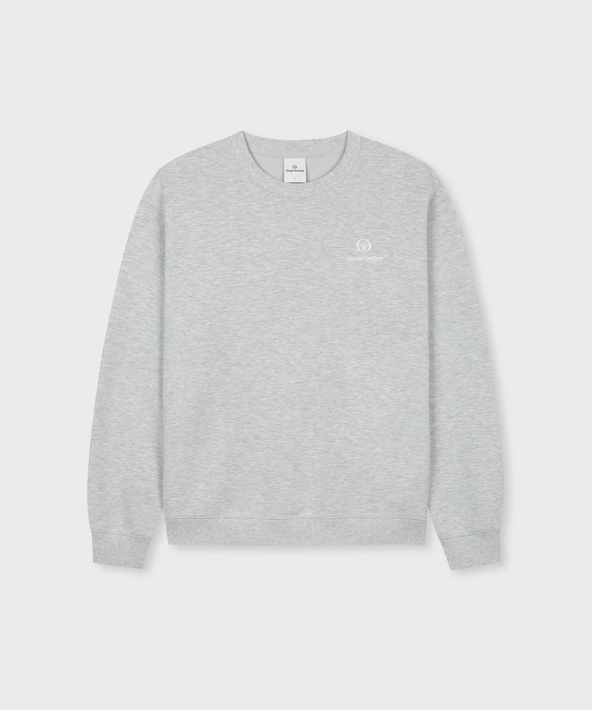 세르지오 타키니(SERGIO TACCHINI) U 버터쭈리 베이직 로고 라운드 맨투맨 (Melange Grey)