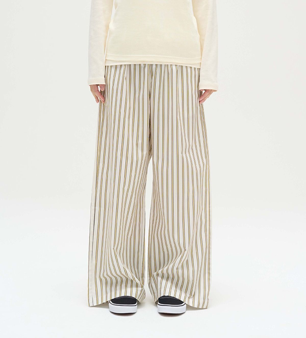핀카(FINCA) YE101.0 원마일 팬츠_레이어 옐로우 체인 스트라이프 2SIZES