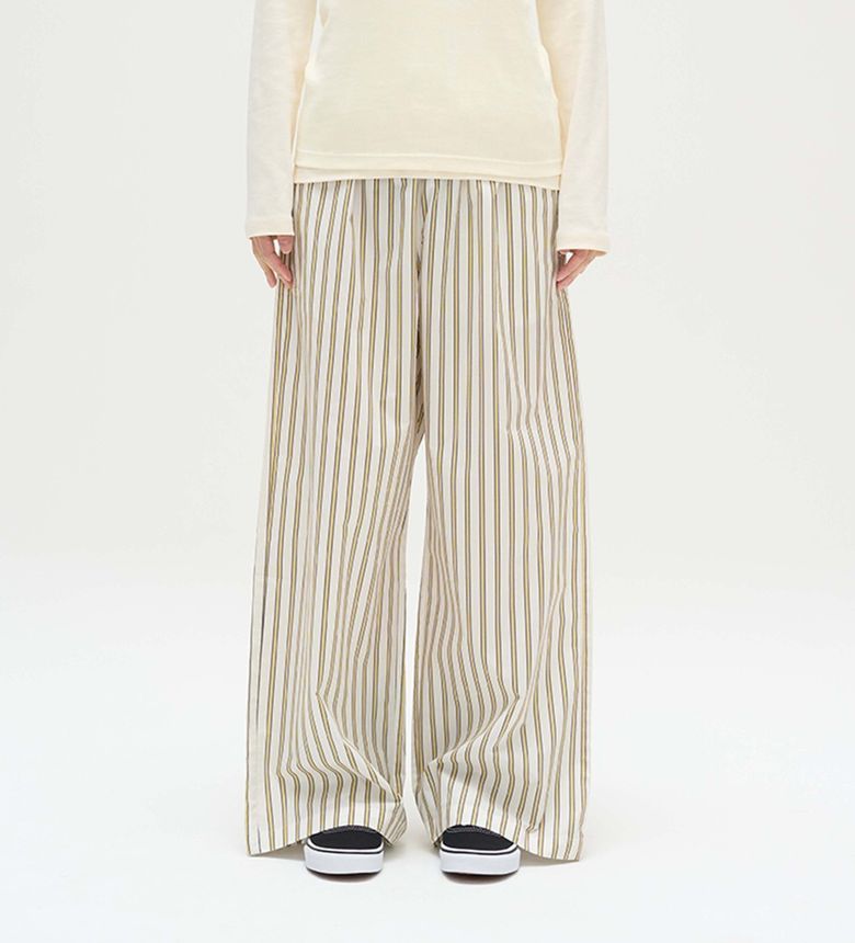 YE101.0 원마일 팬츠_레이어 옐로우 체인 스트라이프 2SIZES