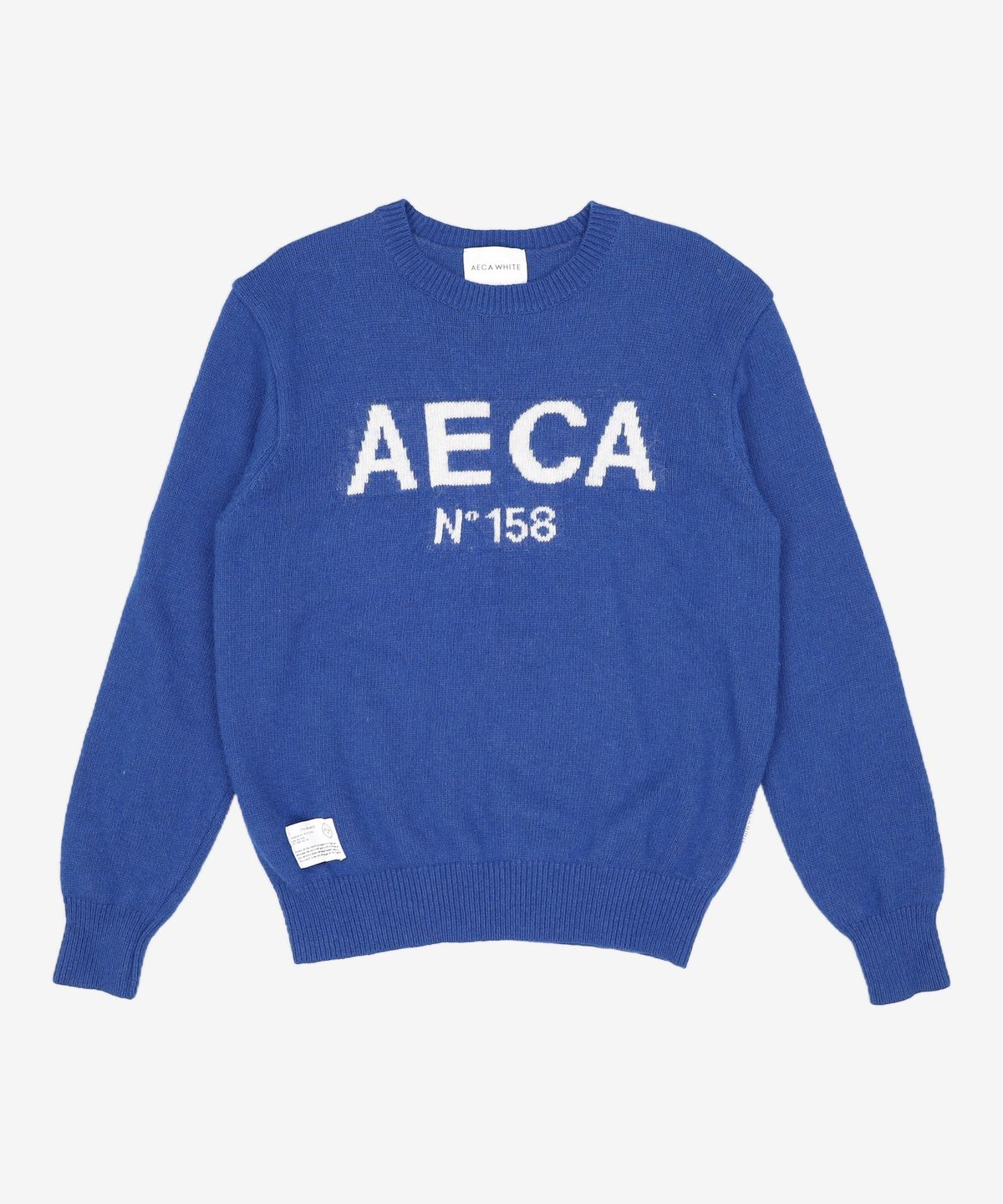 에이카화이트(AECA) AECA BIG LOGO WOOL KNIT-BLUE S