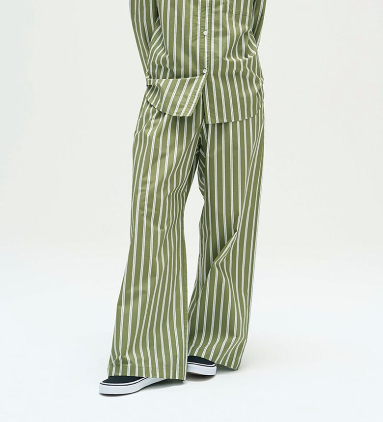 GR103.0 원마일 팬츠_카키 레이어 스트라이프 2SIZES