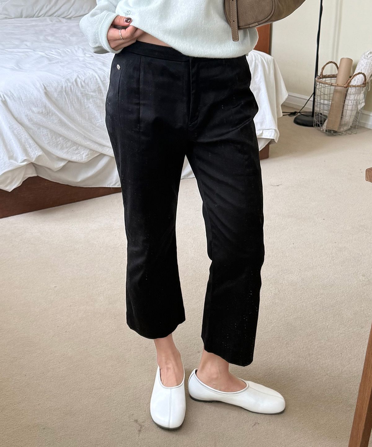 튜드먼트(TTUDEMENT) COTTON SABRINA PANTS_BLACK