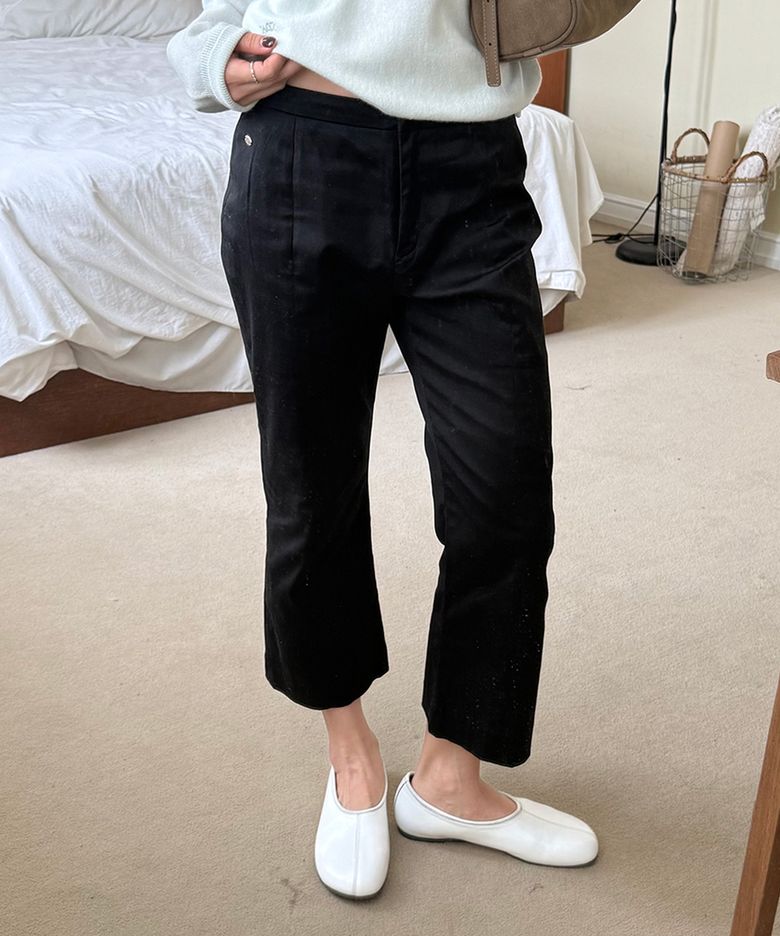 [브랜드위크 20%쿠폰] COTTON SABRINA PANTS_BLACK