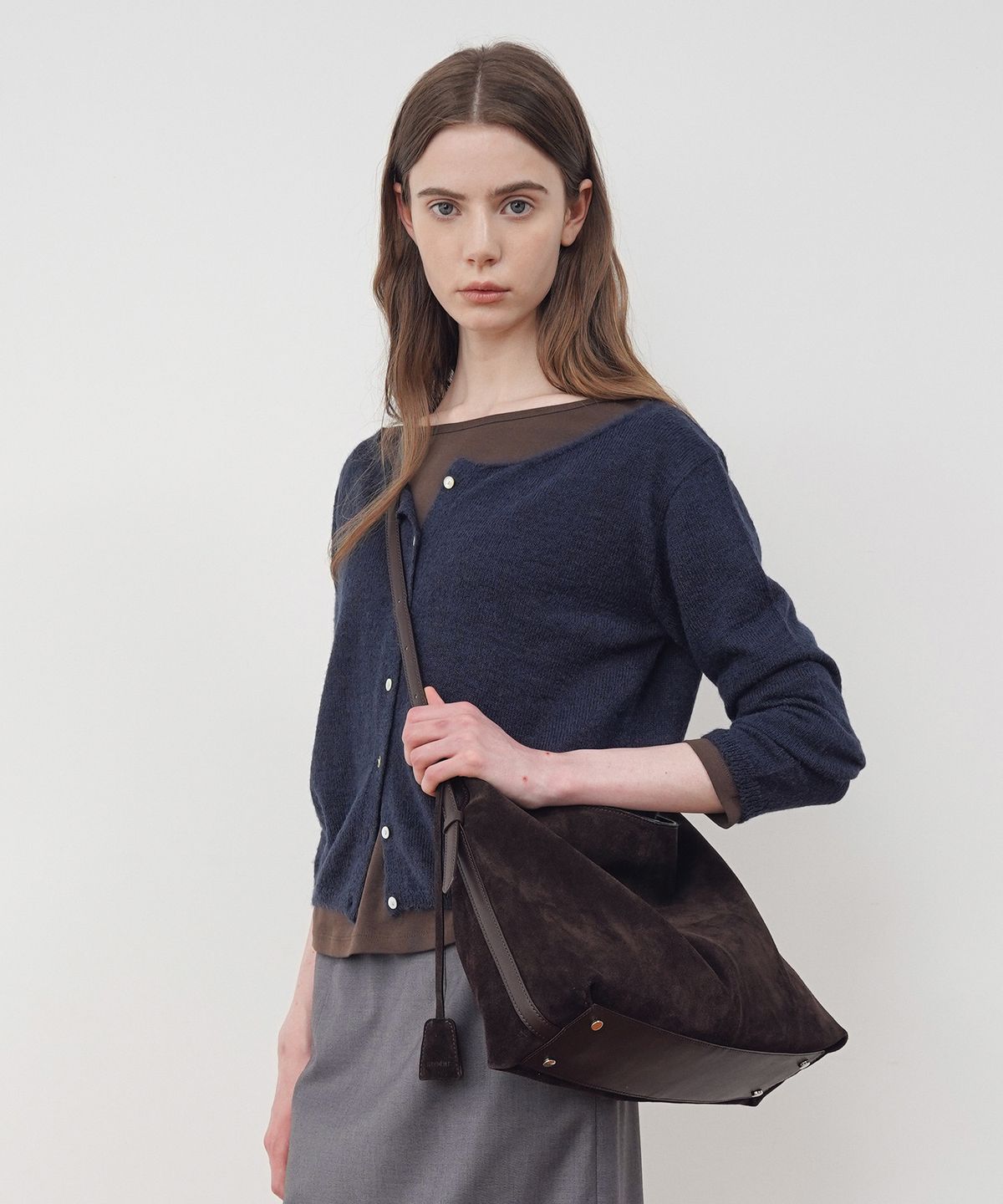 튜드먼트(TTUDEMENT) SUEDE HOBO BAG_BROWN