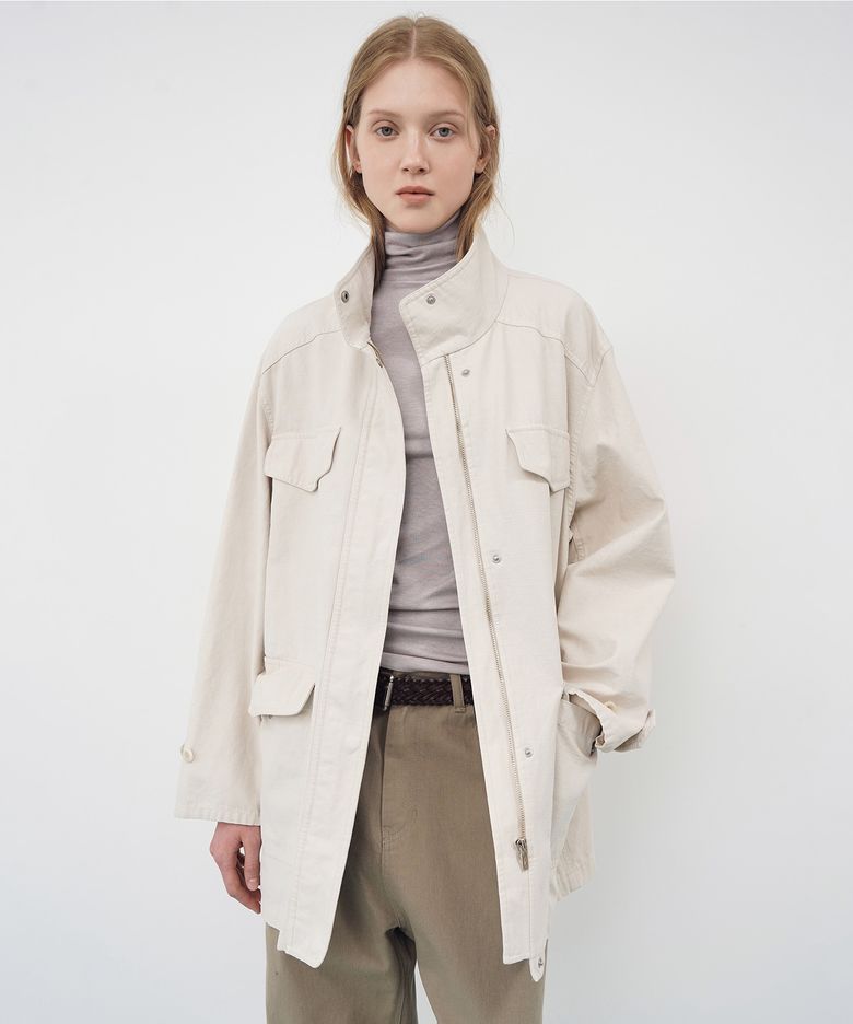 [브랜드위크 20%쿠폰] WASHED COTTON WORK JACKET_BEIGE