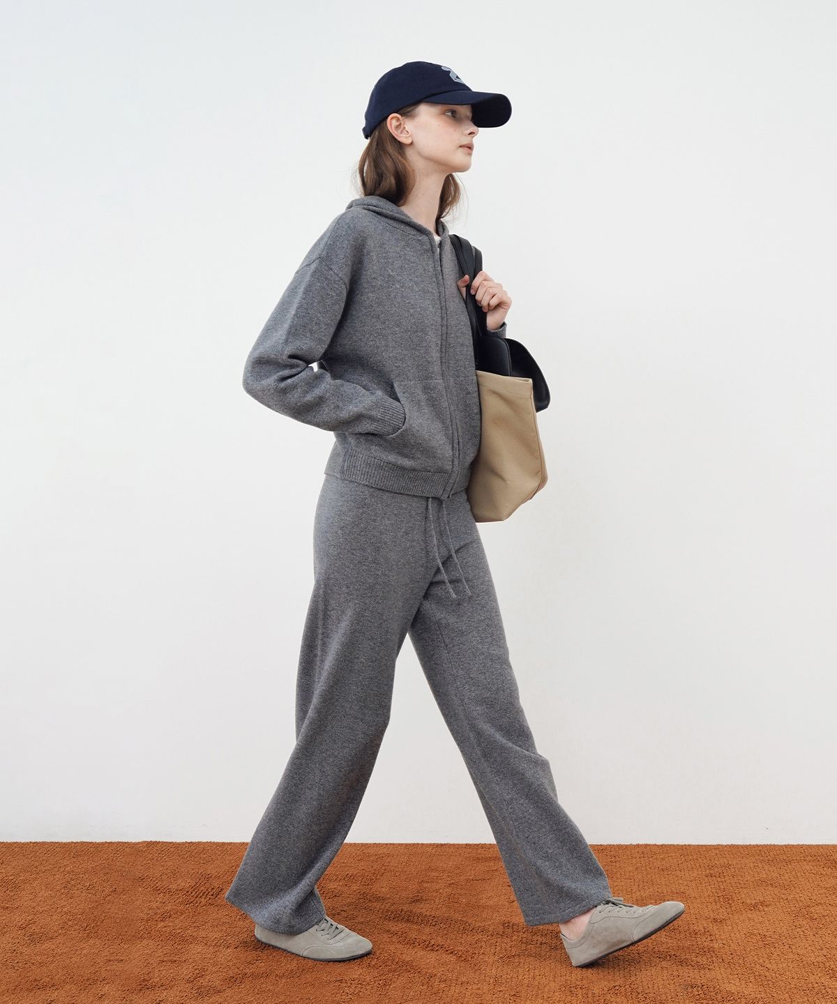 튜드먼트(TTUDEMENT) WIDE KNIT PANTS_GREY