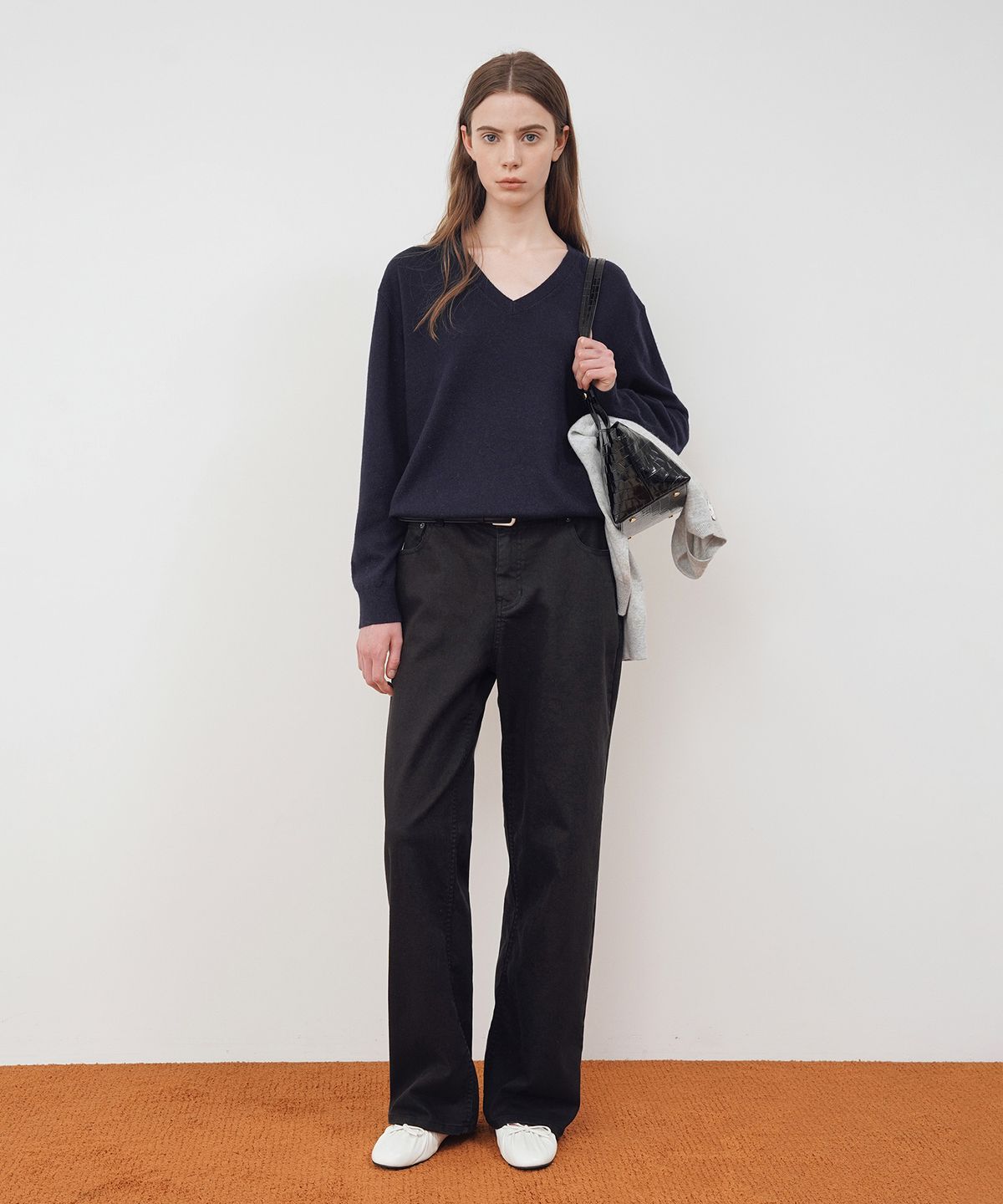 튜드먼트(TTUDEMENT) COTTON TWILL WIDE PANTS_BLACK