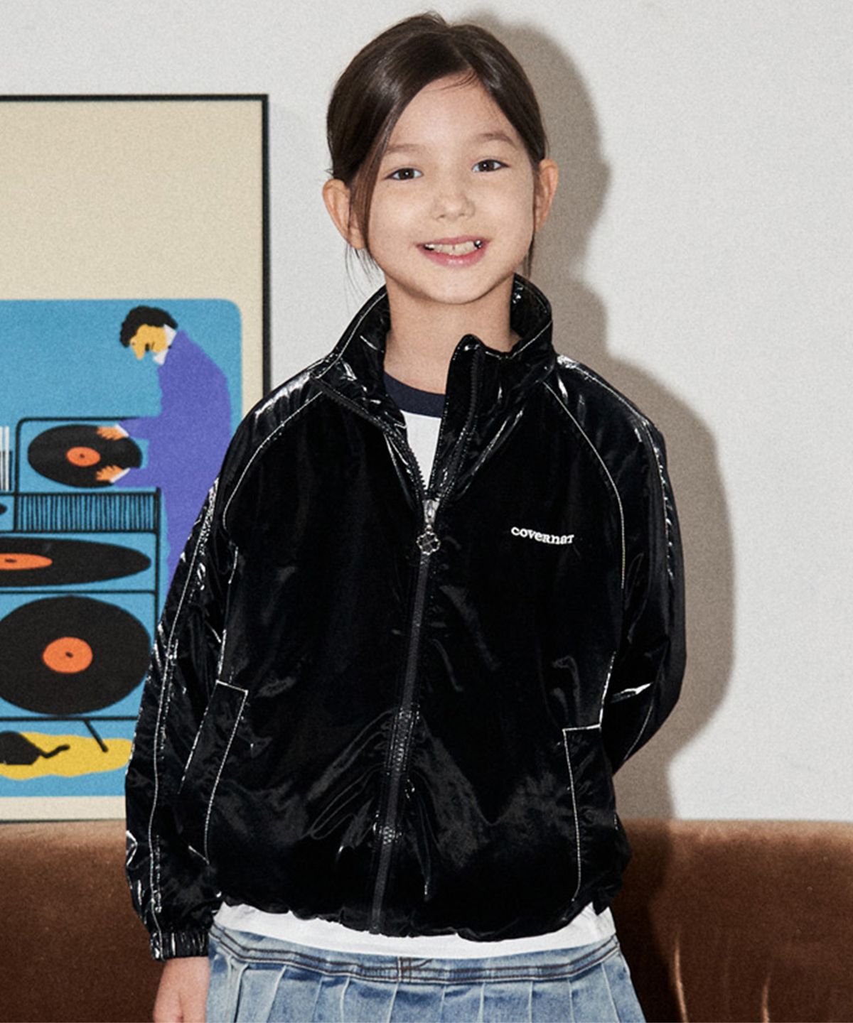 커버낫 키즈(COVERNAT KIDS) 쉘 샤인 자켓 블랙 CK2603JU68BK