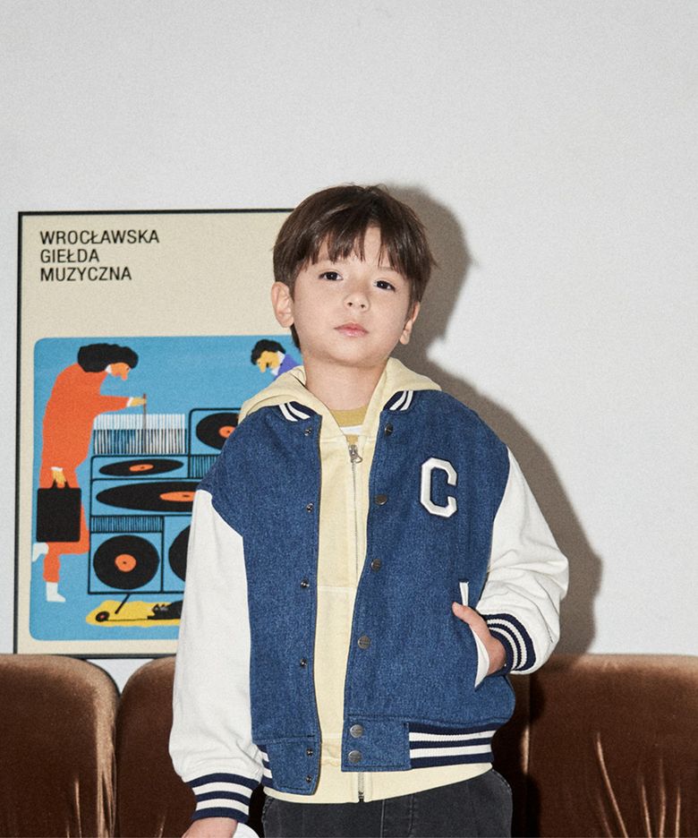 C로고 데님 바시티 점퍼 블루 CK2603JU38BL