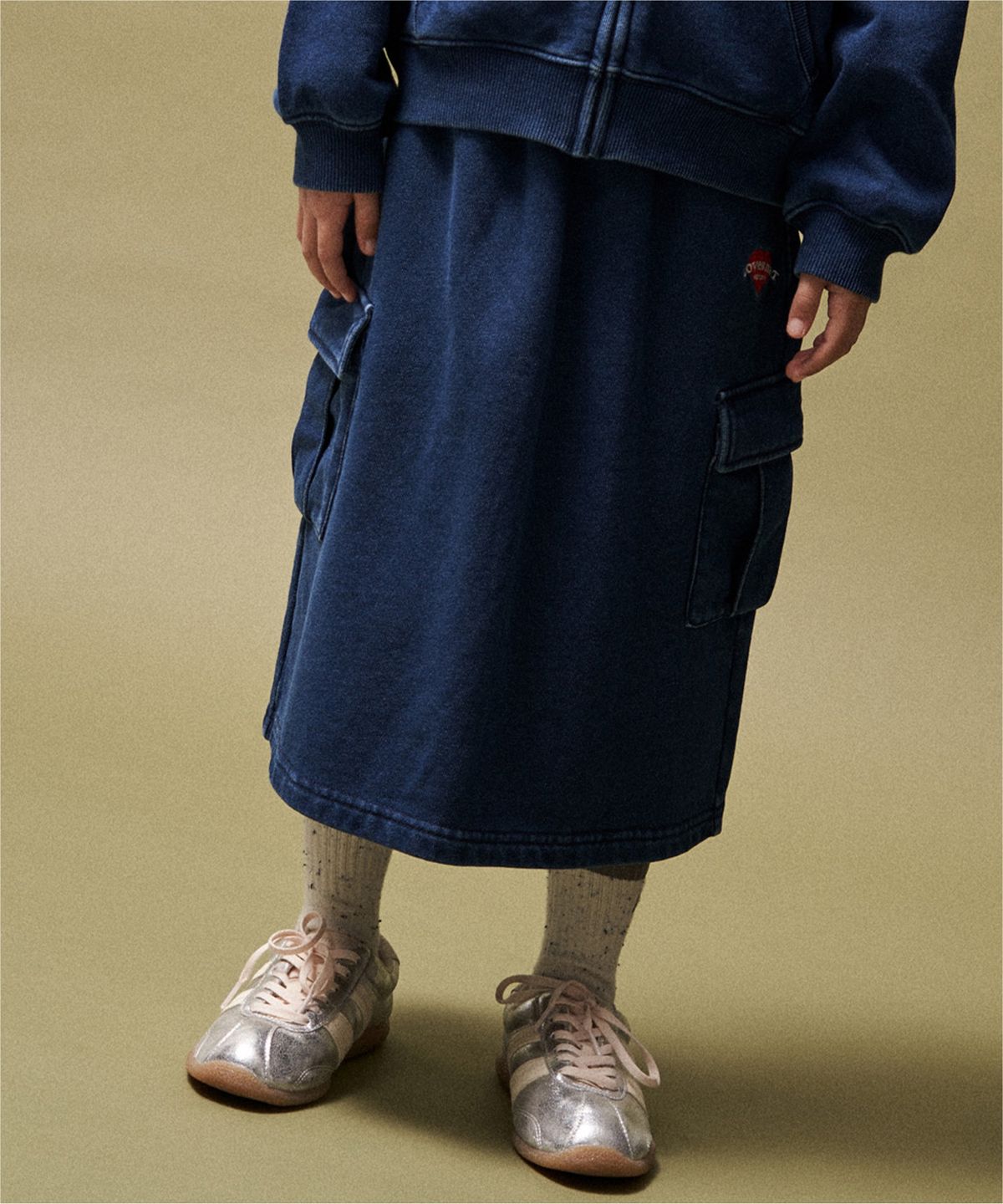커버낫 키즈(COVERNAT KIDS) 클로버 하트 저지 롱스커트 블루 CK2603SR66BL