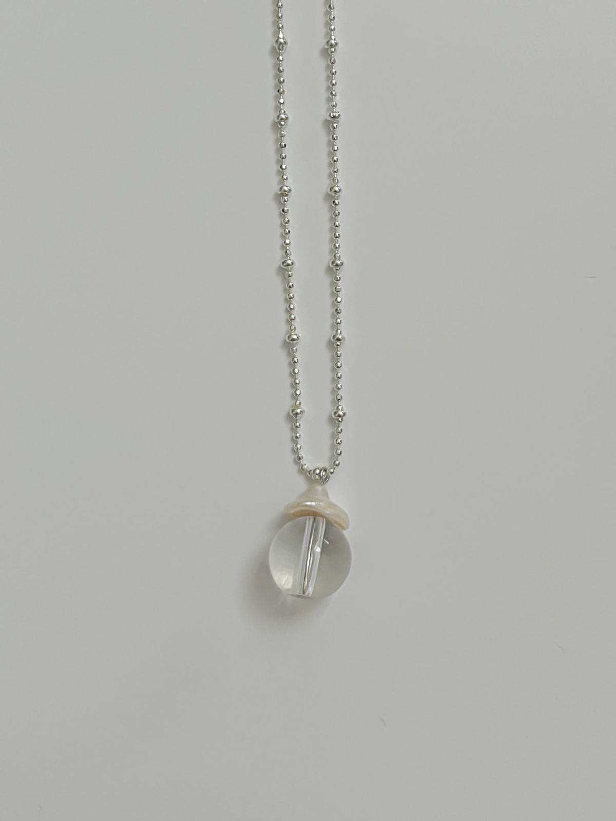 소수(SOSOO) Quartz n Pearl Layered Necklace